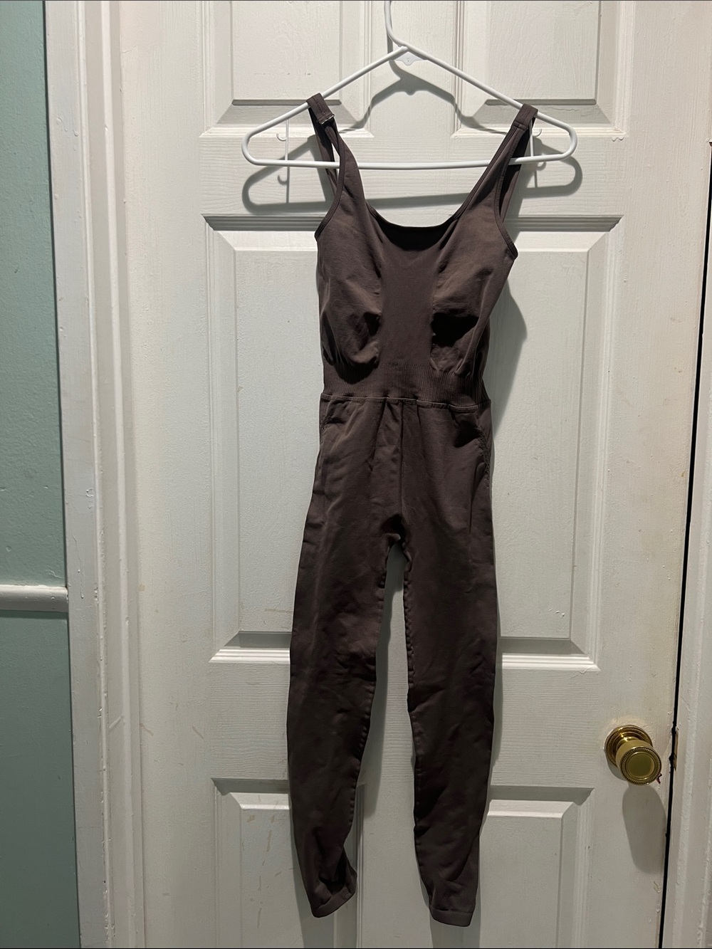 FP Movement by Free People Brown Sleeveless Athletic Jumpsuit-NWOT